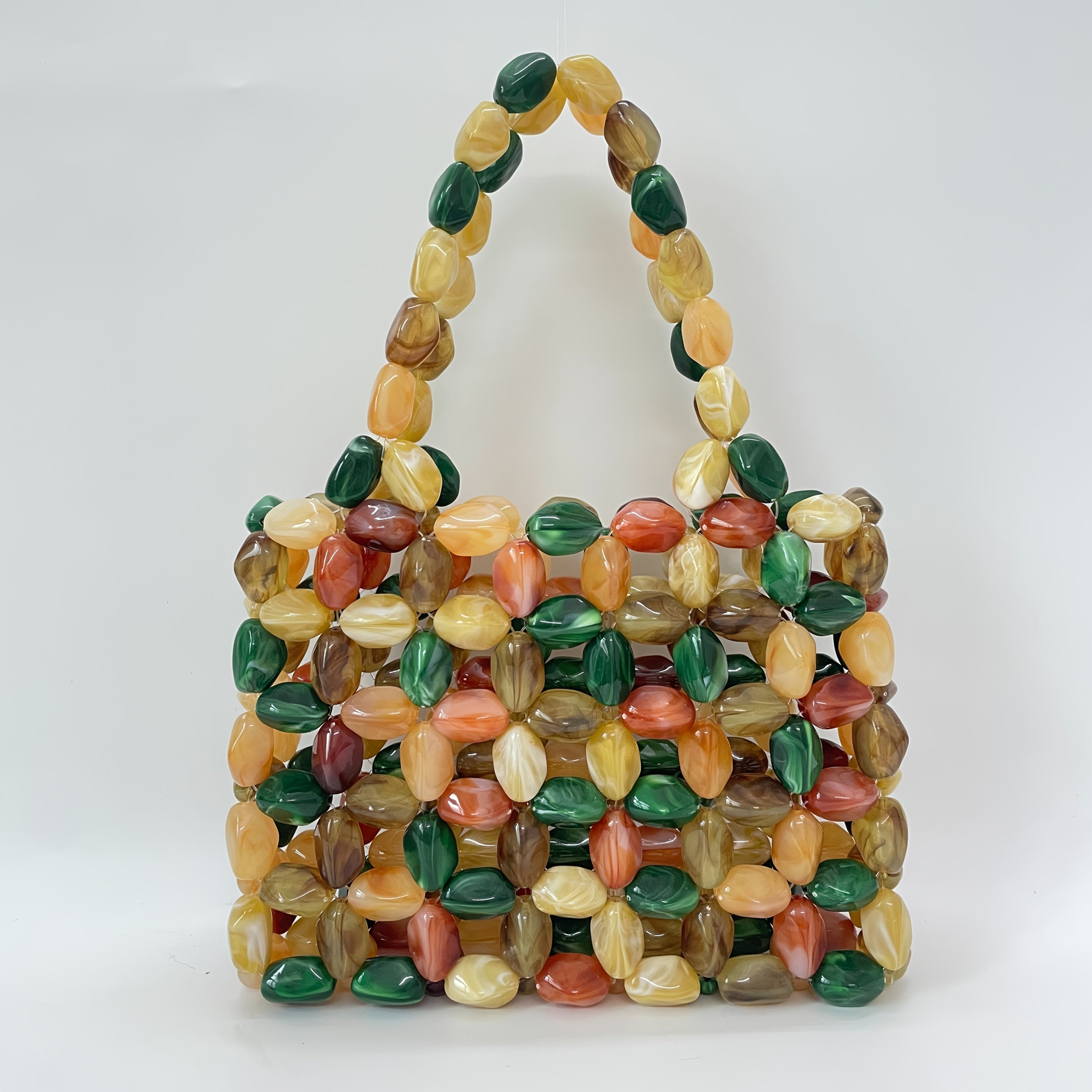 Elegant Sparkling Rhinestone-Embellished Square Beaded Tote Bag - Perfect for Parties, Weddings, and Banquets - Ideal Gift for Women, Available in Red, Green, and Brown, Wedding Tote Bag | Sparkling Embellishments | Durable P
