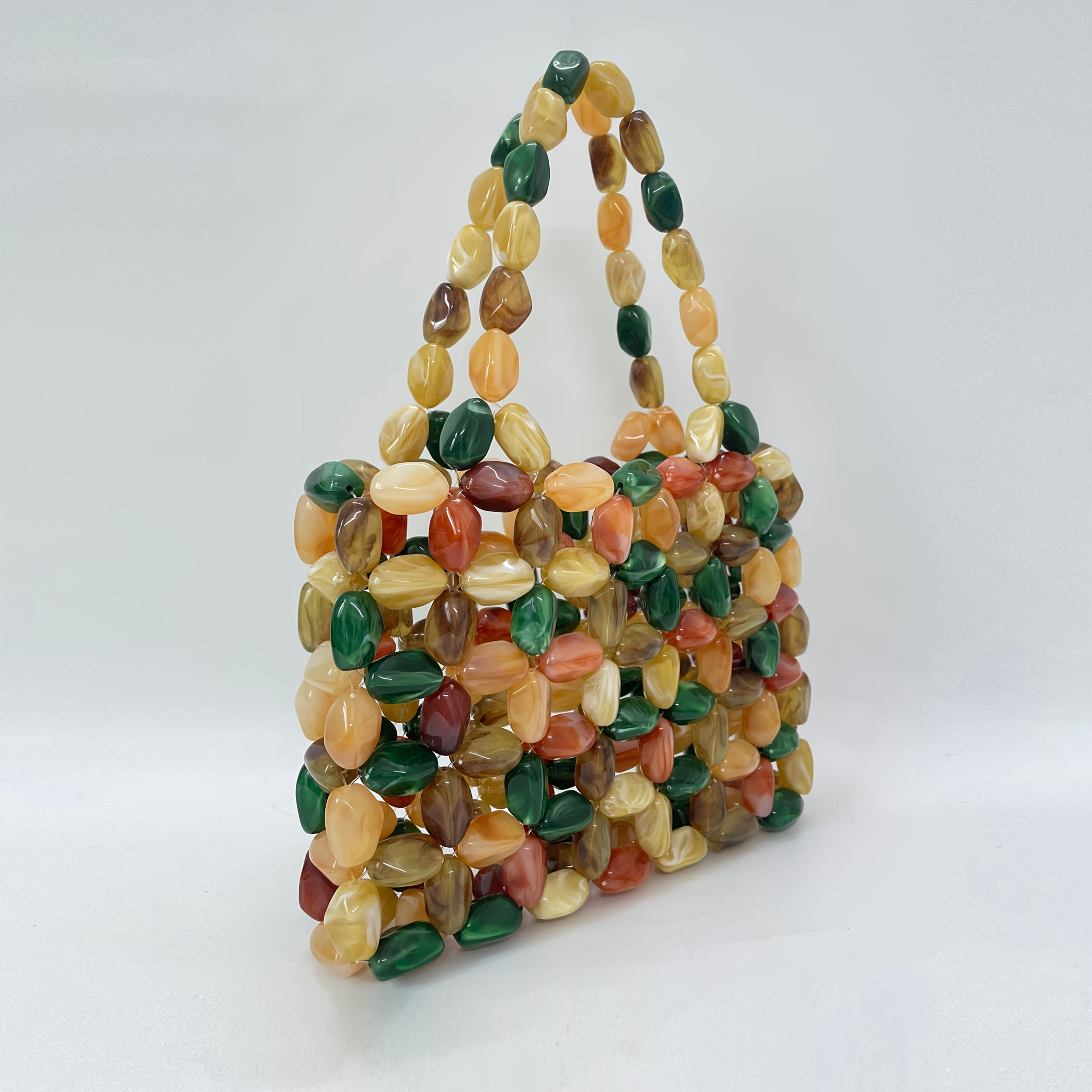 Elegant Sparkling Rhinestone-Embellished Square Beaded Tote Bag - Perfect for Parties, Weddings, and Banquets - Ideal Gift for Women, Available in Red, Green, and Brown, Wedding Tote Bag | Sparkling Embellishments | Durable P