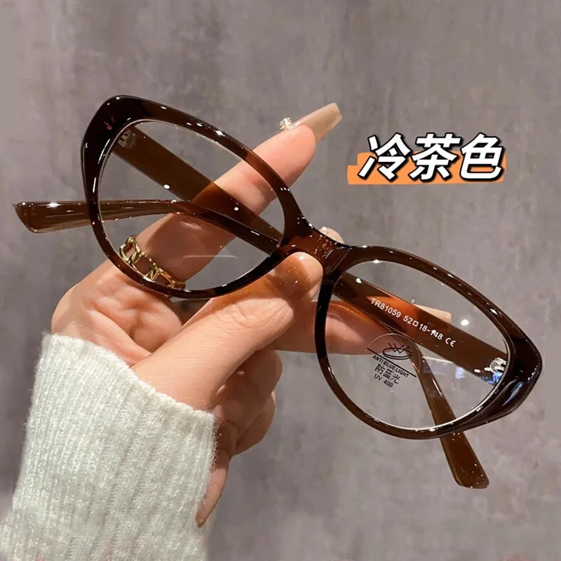 ZIROSAT 81059 New anti blue  Ultralight  TR90 Myopia Glasses Retro Square Optical Prescription Eyeglasses Frame For Men Or Women