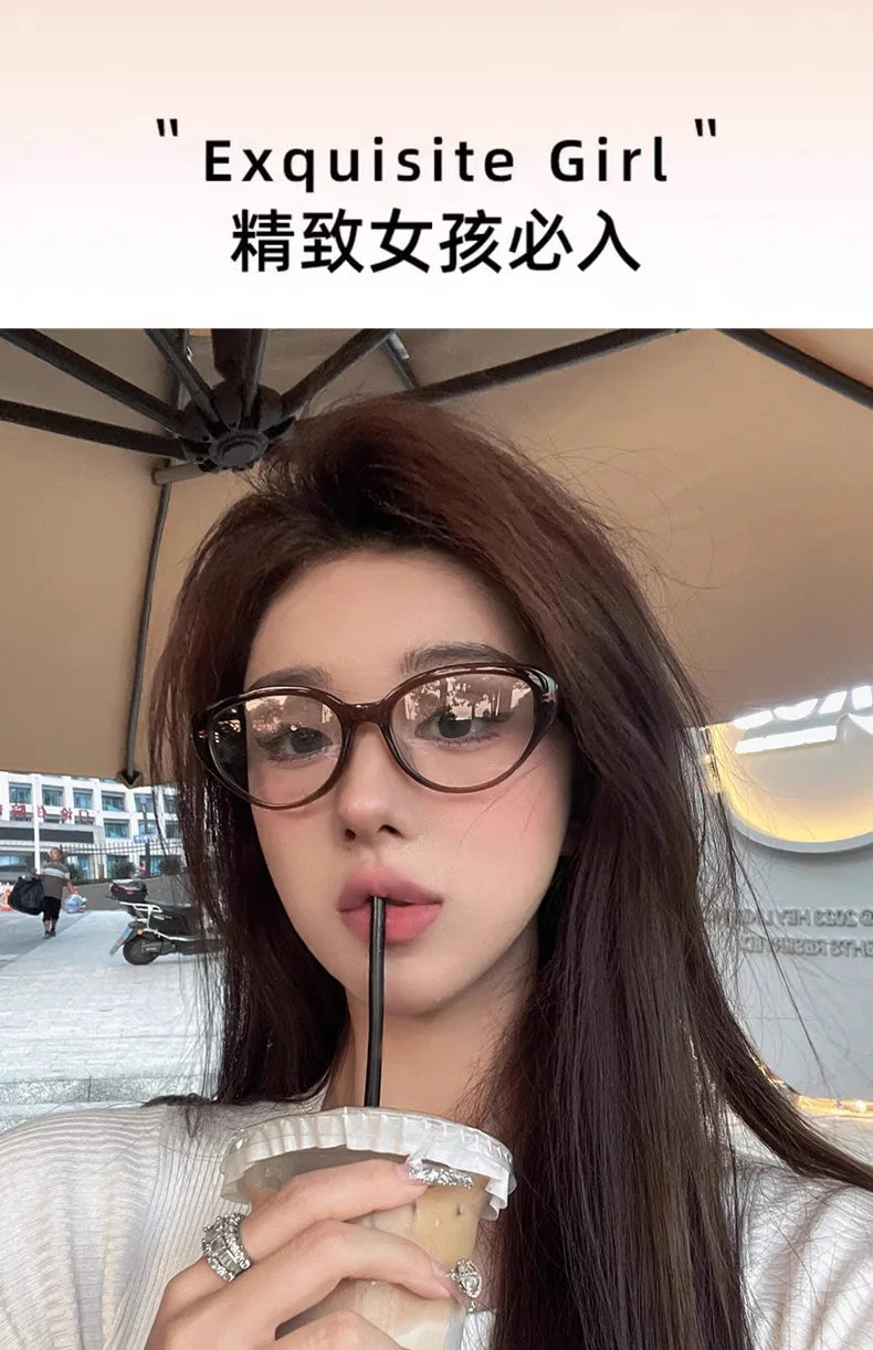 ZIROSAT 81059 New anti blue  Ultralight  TR90 Myopia Glasses Retro Square Optical Prescription Eyeglasses Frame For Men Or Women