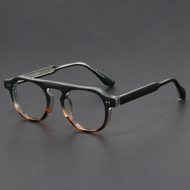LUMO 3. Gafas de lectura antiluz azul para hombre y mujer, anteojos redondos Vintage para miopía, montura de gafas graduadas ópticas, gafas de marca de lujo -1
