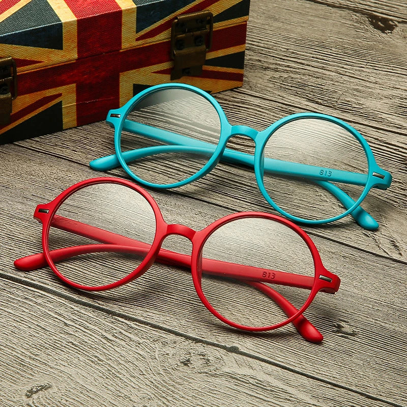 Anti Blue Light Reading Glasses Computer Eyeglasses Women Men Ultralight TR90 Round Presbyopia Eyewear Diopter +1.0 ~ +4.0