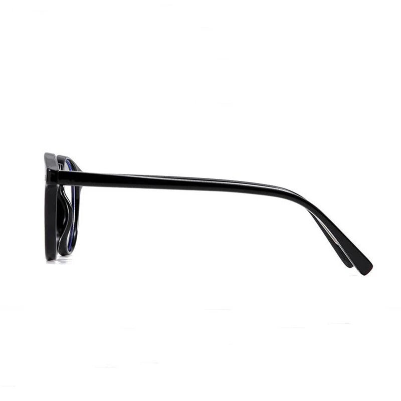 Anti-blue Light Rivet Frame Round Prescription Glasses For The Nearsighted TR90 Student Myopia Spectacles  0 -0.5 -0.75 To -6.0