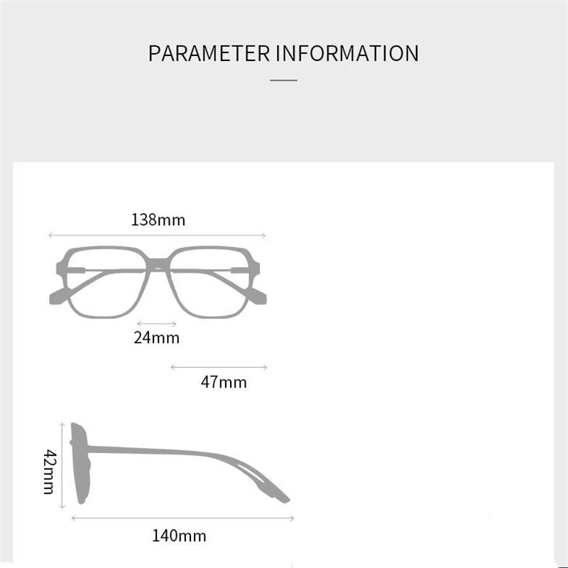 Anti-blue Light Rivet Frame Round Prescription Glasses For The Nearsighted TR90 Student Myopia Spectacles  0 -0.5 -0.75 To -6.0