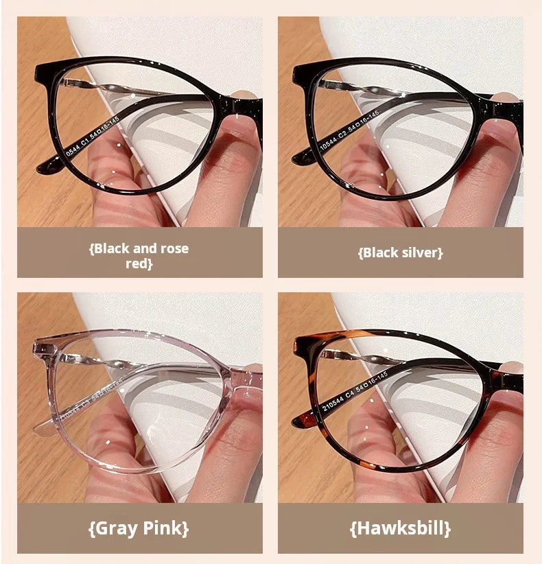 Nueva moda Retro gafas de ojo de gato ultraligeras TR90 gafas transparentes gafas graduadas ópticas montura de mujer 210544