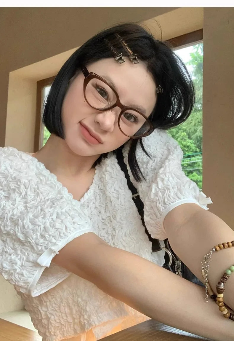 ZIROSAT 81059 New anti blue  Ultralight  TR90 Myopia Glasses Retro Square Optical Prescription Eyeglasses Frame For Men Or Women