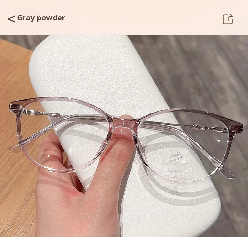 Nueva moda Retro gafas de ojo de gato ultraligeras TR90 gafas transparentes gafas graduadas ópticas montura de mujer 210544