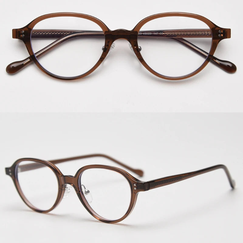 Lumo 06 – Montura ovalada minimalista en TR90 y acetato. Versatilidad sin esfuerzo. Diseño limpio y funcional, perfecta para quienes valoran lo simple y duradero. Su estructura combina ace