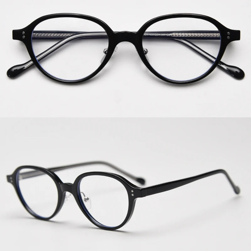Lumo 06 – Montura ovalada minimalista en TR90 y acetato. Versatilidad sin esfuerzo. Diseño limpio y funcional, perfecta para quienes valoran lo simple y duradero. Su estructura combina ace