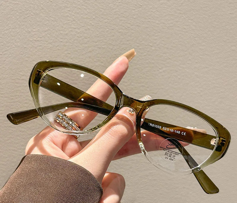 ZIROSAT 81059 New anti blue  Ultralight  TR90 Myopia Glasses Retro Square Optical Prescription Eyeglasses Frame For Men Or Women