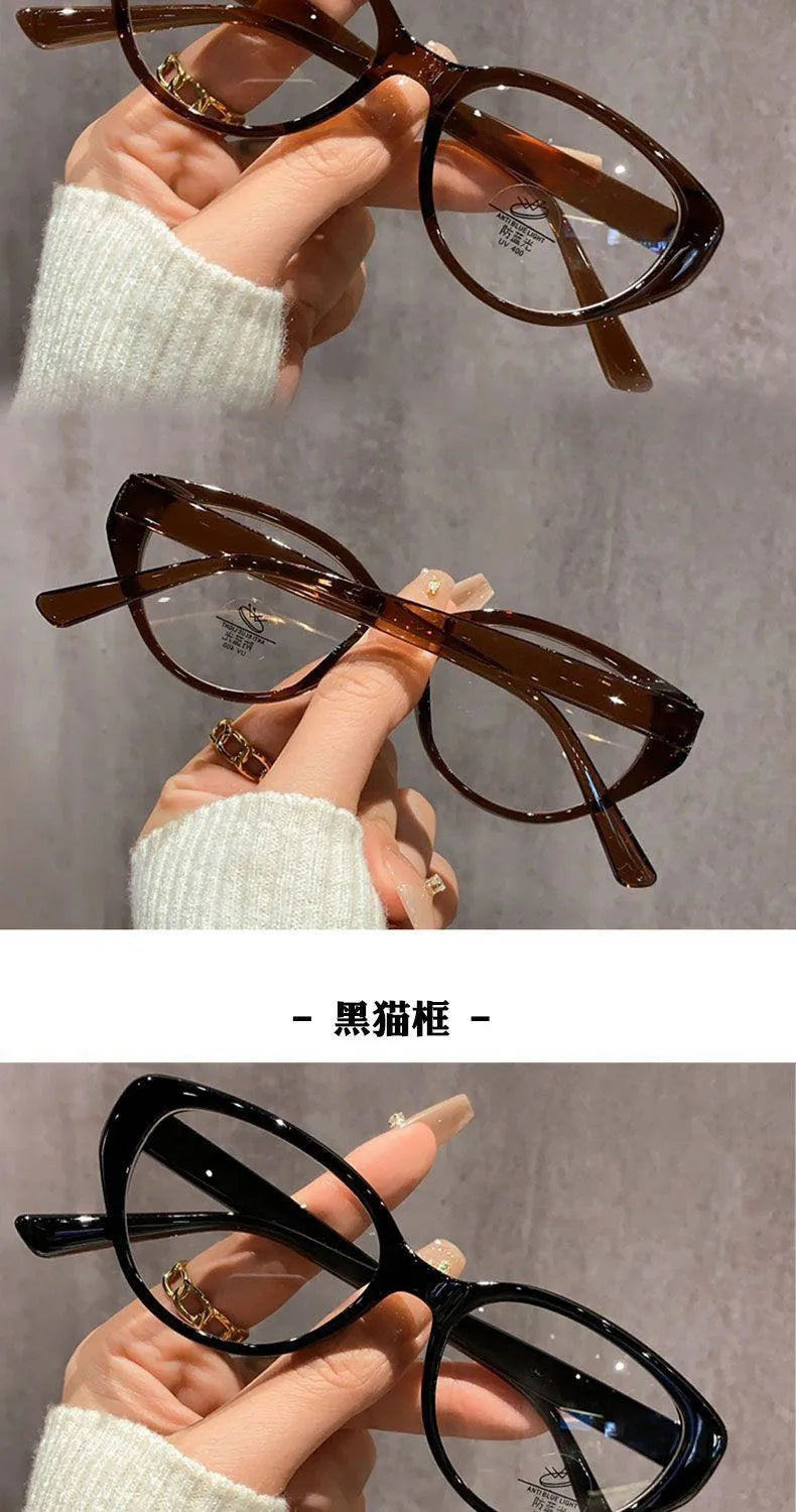 ZIROSAT 81059 New anti blue  Ultralight  TR90 Myopia Glasses Retro Square Optical Prescription Eyeglasses Frame For Men Or Women