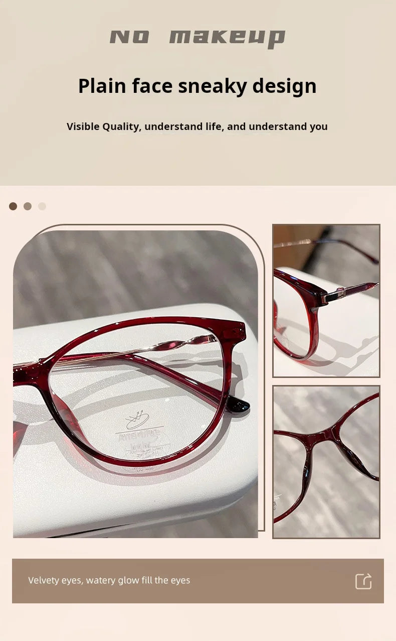 Nueva moda Retro gafas de ojo de gato ultraligeras TR90 gafas transparentes gafas graduadas ópticas montura de mujer 210544