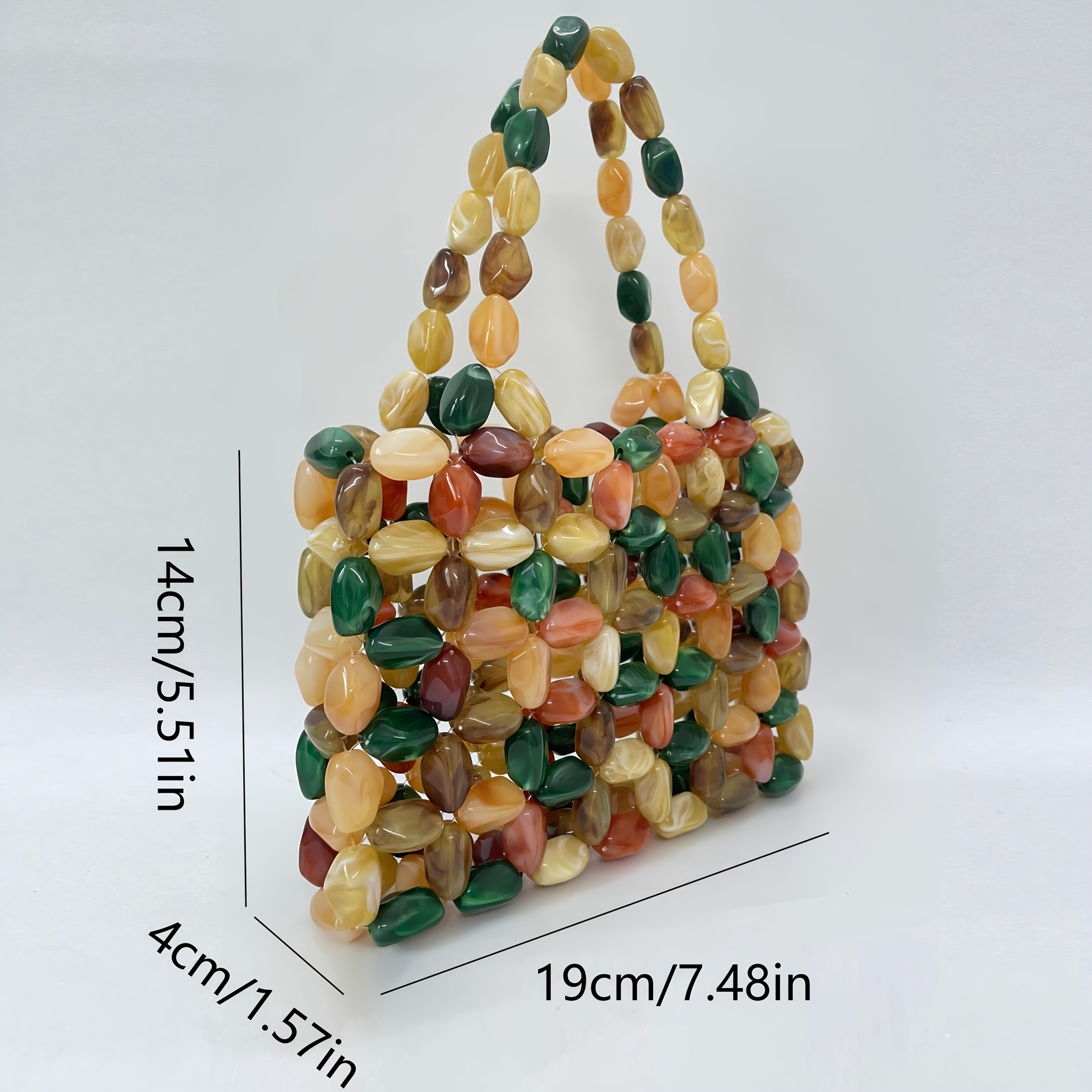 Elegant Sparkling Rhinestone-Embellished Square Beaded Tote Bag - Perfect for Parties, Weddings, and Banquets - Ideal Gift for Women, Available in Red, Green, and Brown, Wedding Tote Bag | Sparkling Embellishments | Durable P